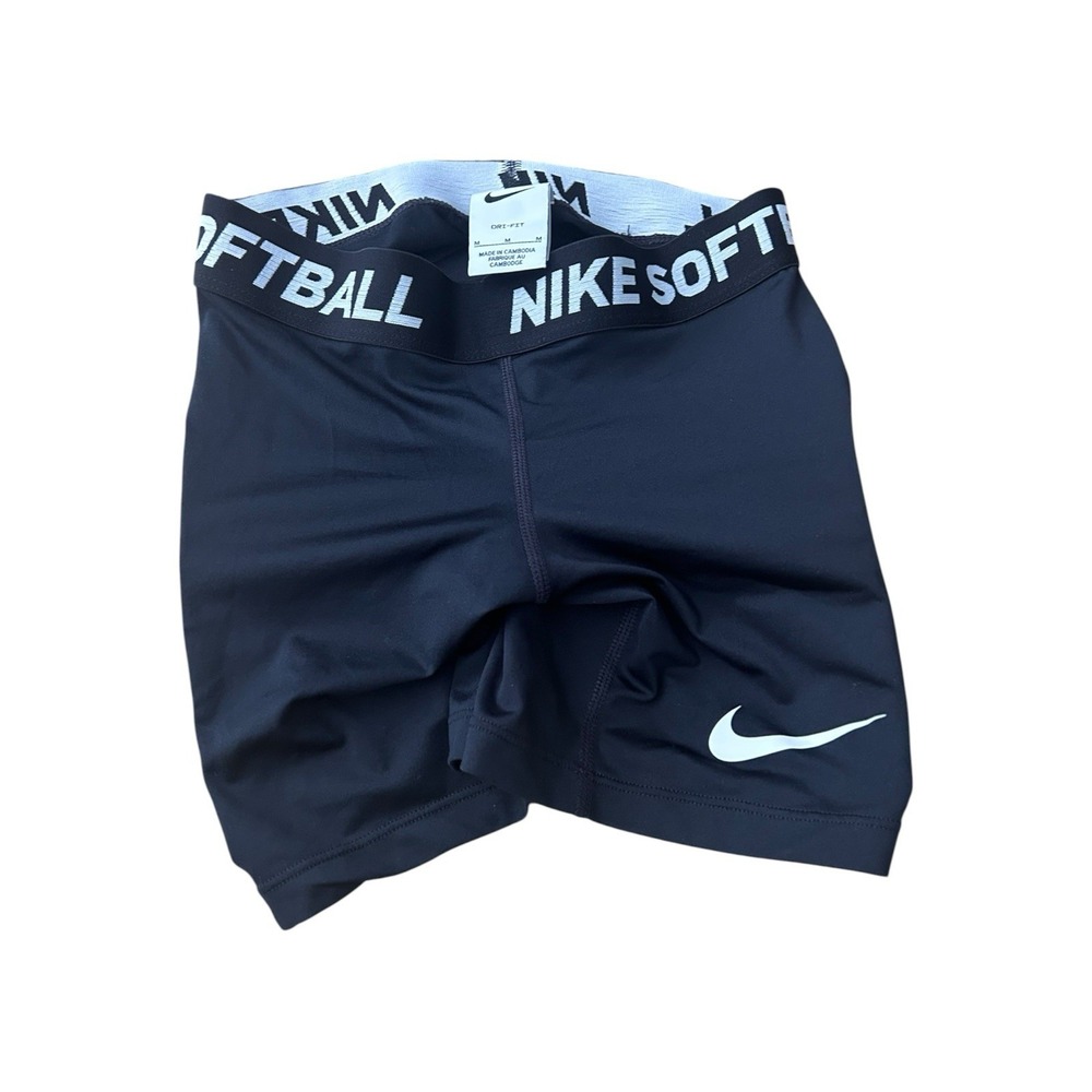 NIKE Softball Slider‎ Shorts Youth Girls Medium Black Padded Dri-Fit Protective